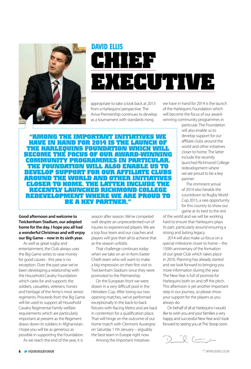 Harlequins Preview Pages