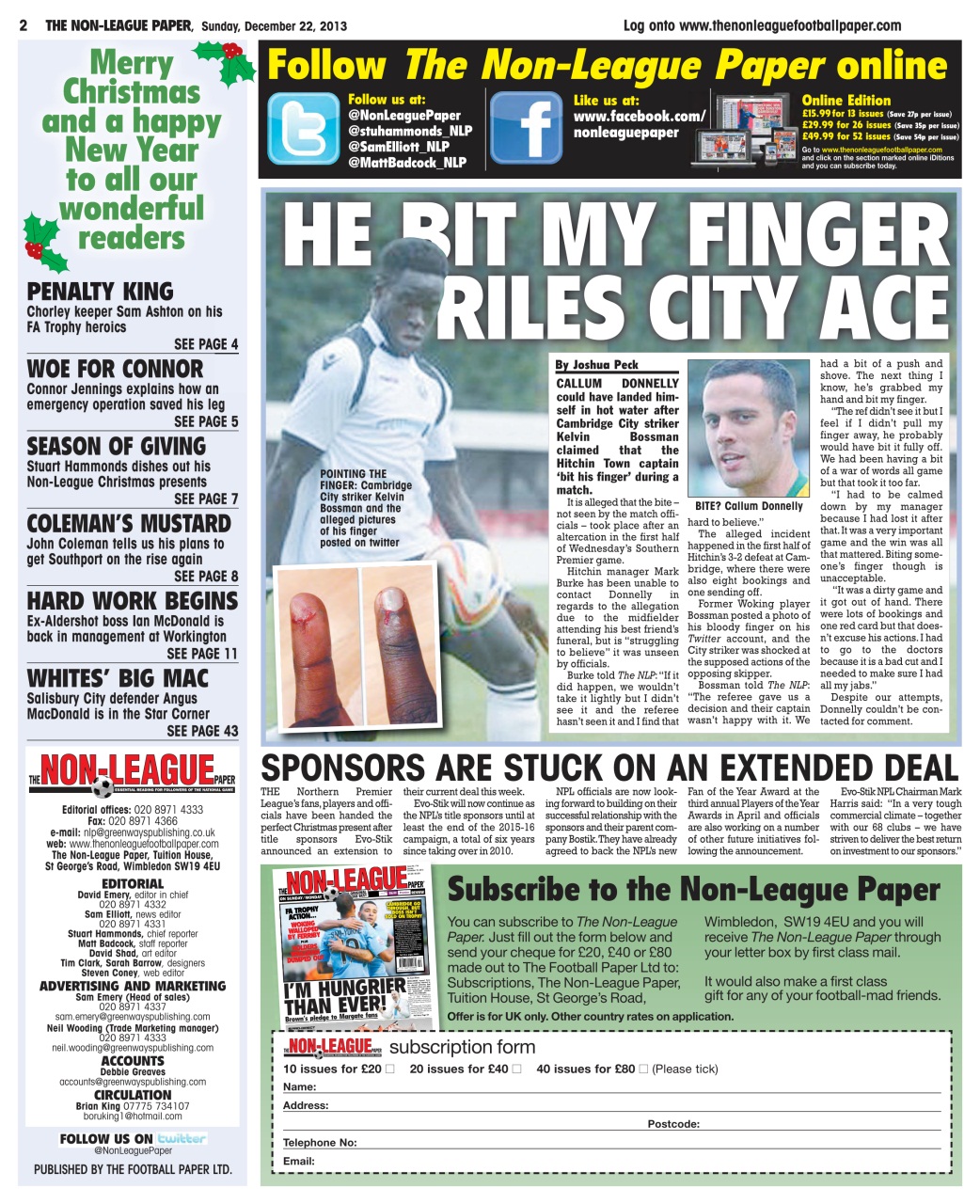 The Non-League Football Paper Preview Pages