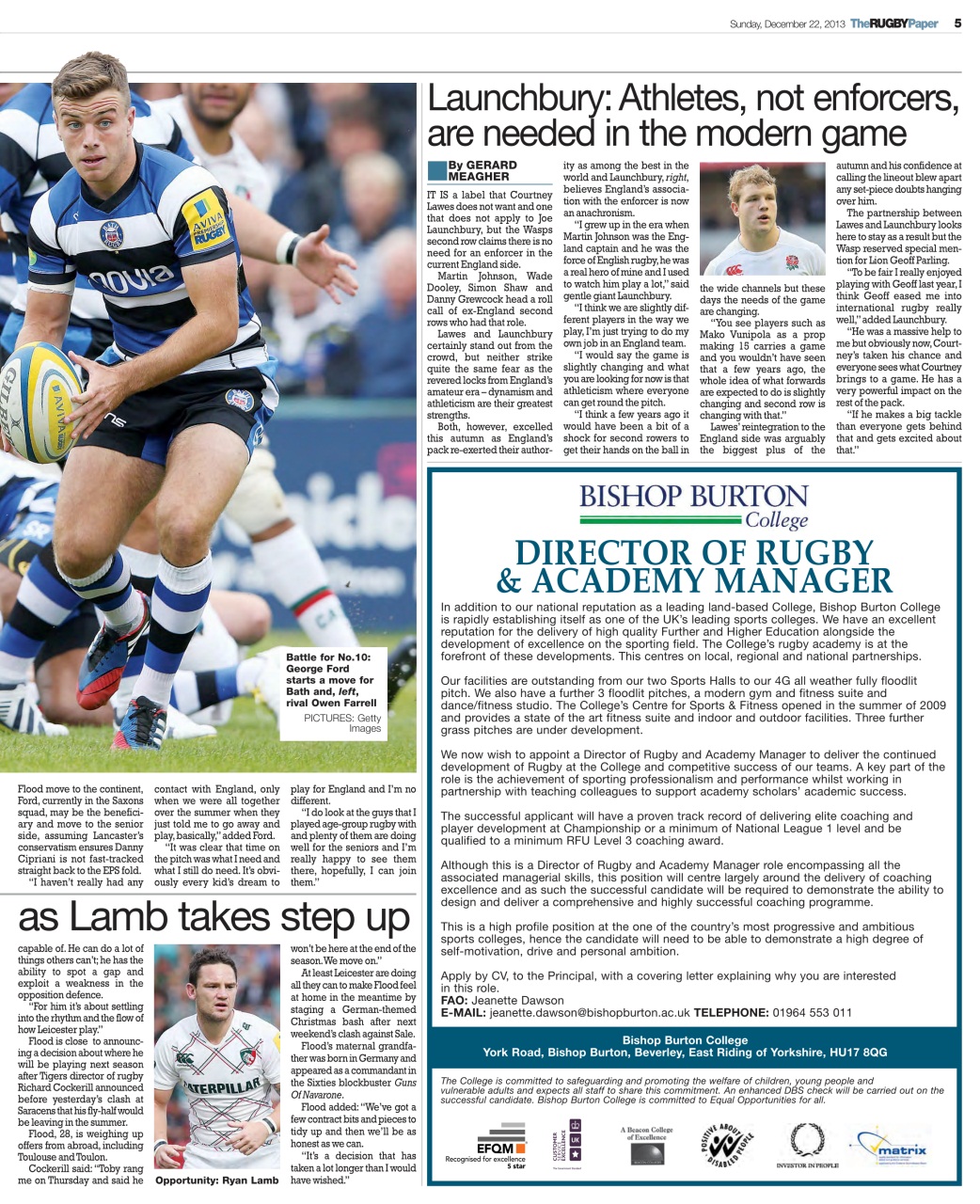 The Rugby Paper Preview Pages