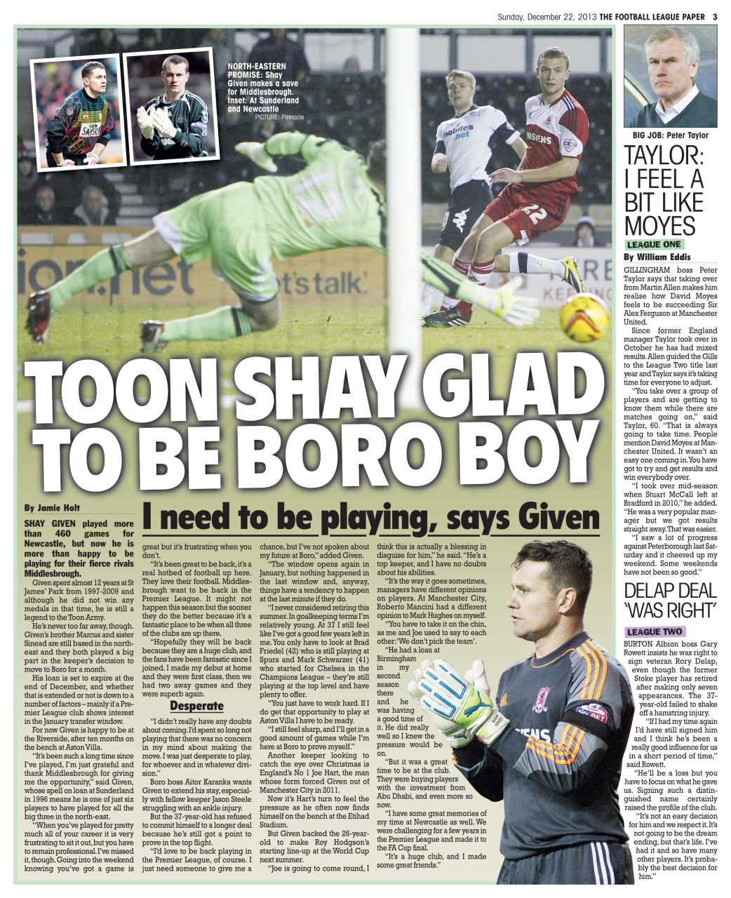 The Football League Paper Preview Pages