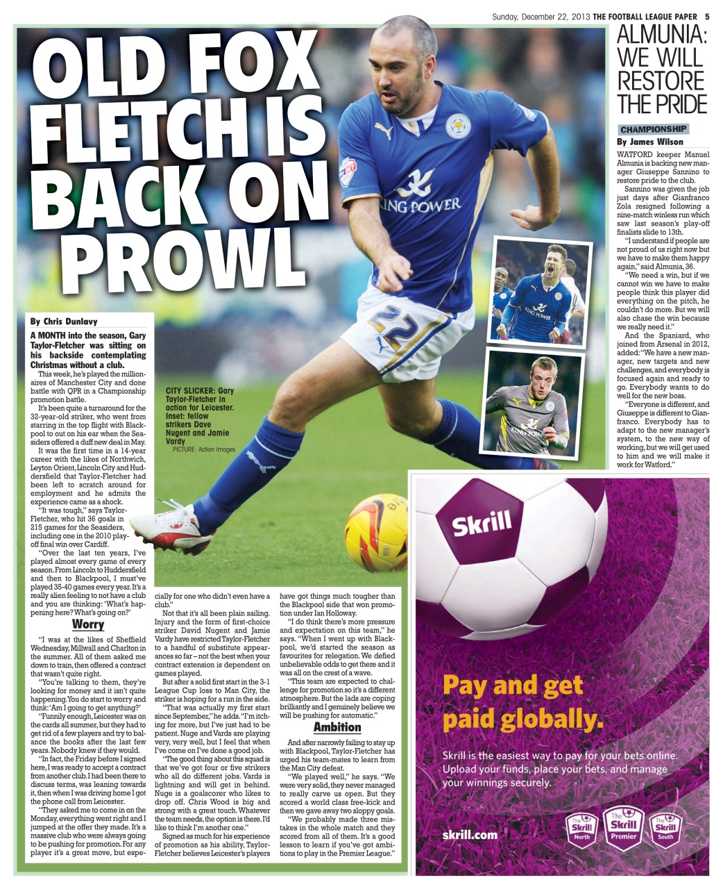 The Football League Paper Preview Pages