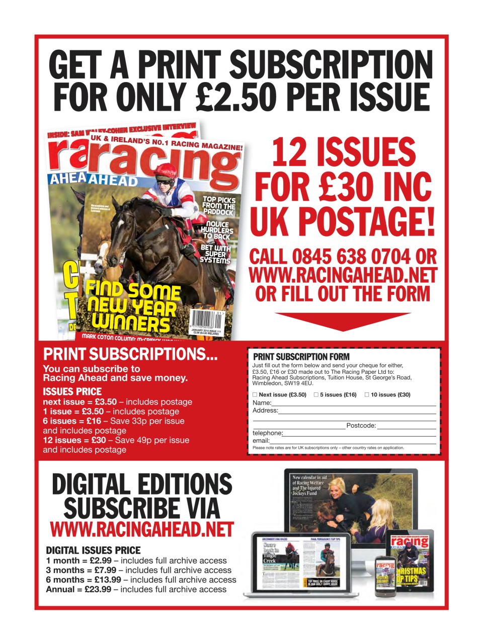 Racing Ahead Preview Pages