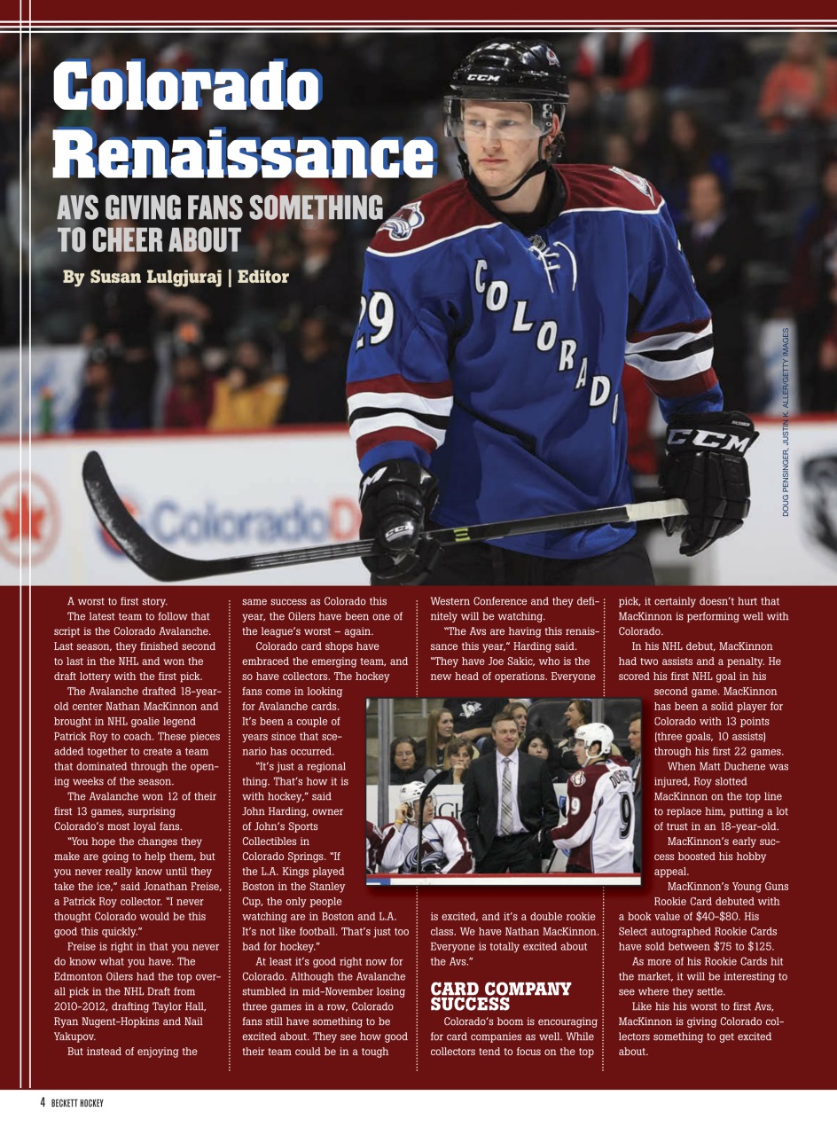 Beckett Hockey Magazine Preview Pages