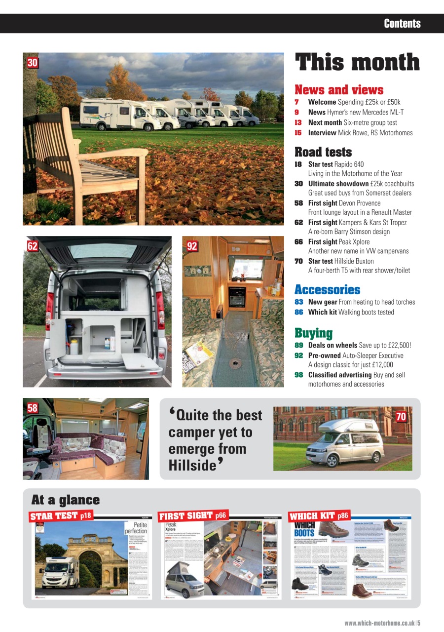 What Motorhome magazine Preview Pages
