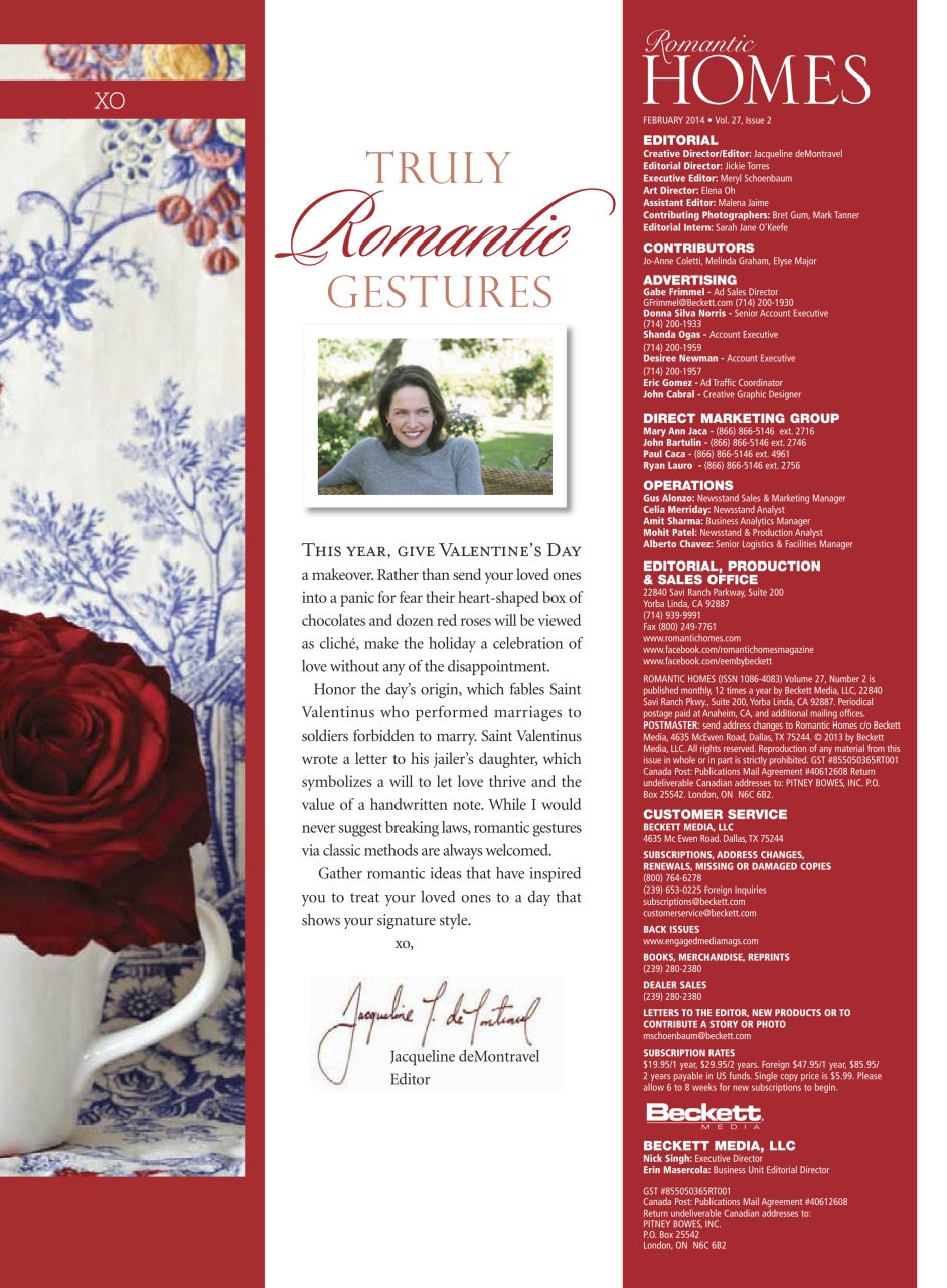 Romantic Homes Preview Pages