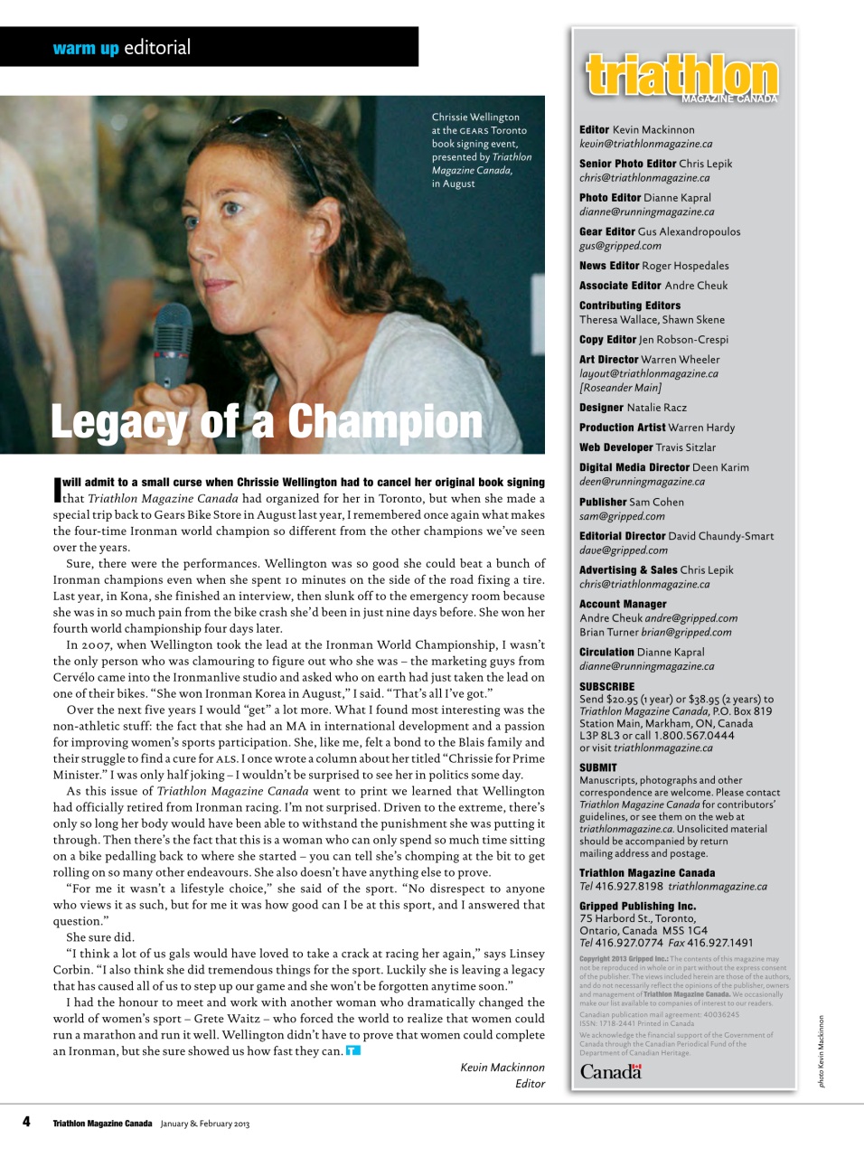 Triathlon Magazine Canada Preview Pages