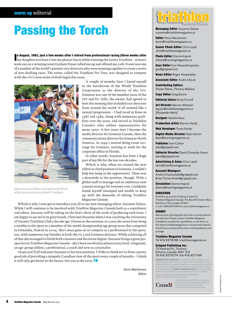 Triathlon Magazine Canada Preview Pages
