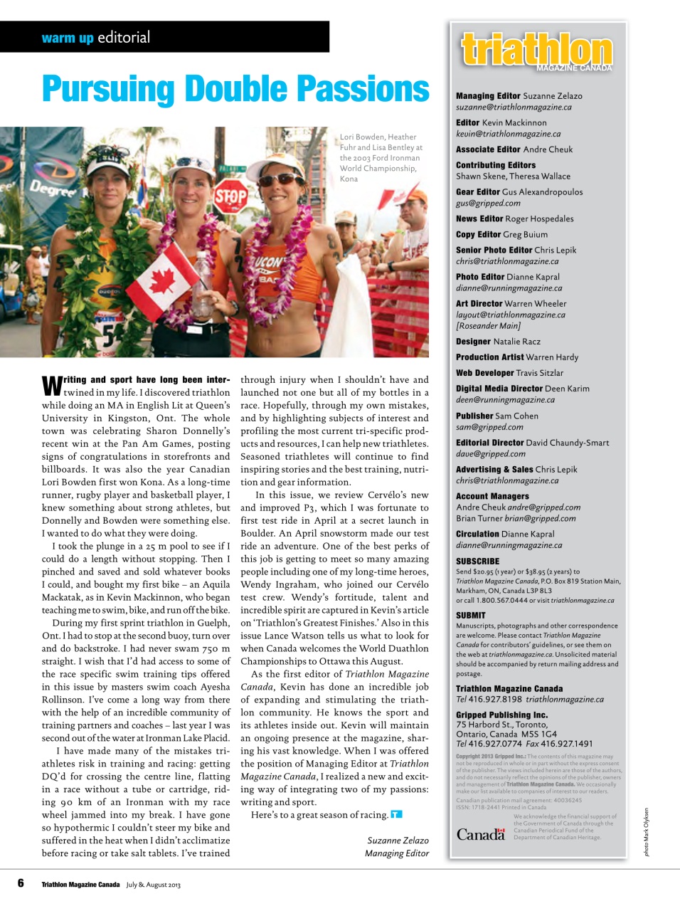 Triathlon Magazine Canada Preview Pages