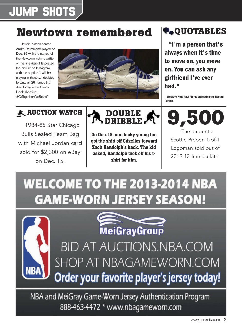 Beckett Basketball Magazine Preview Pages