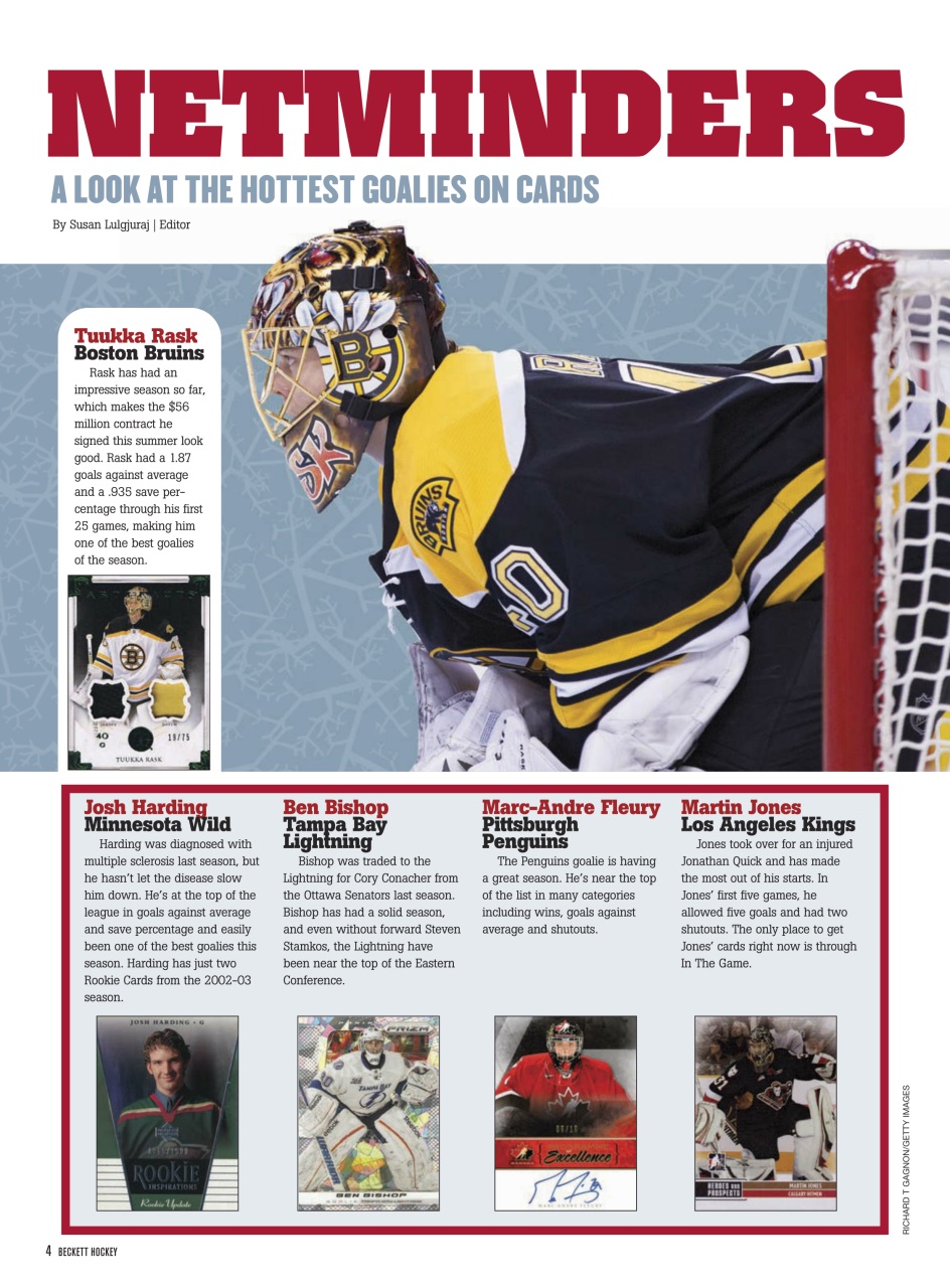 Beckett Hockey Magazine Preview Pages