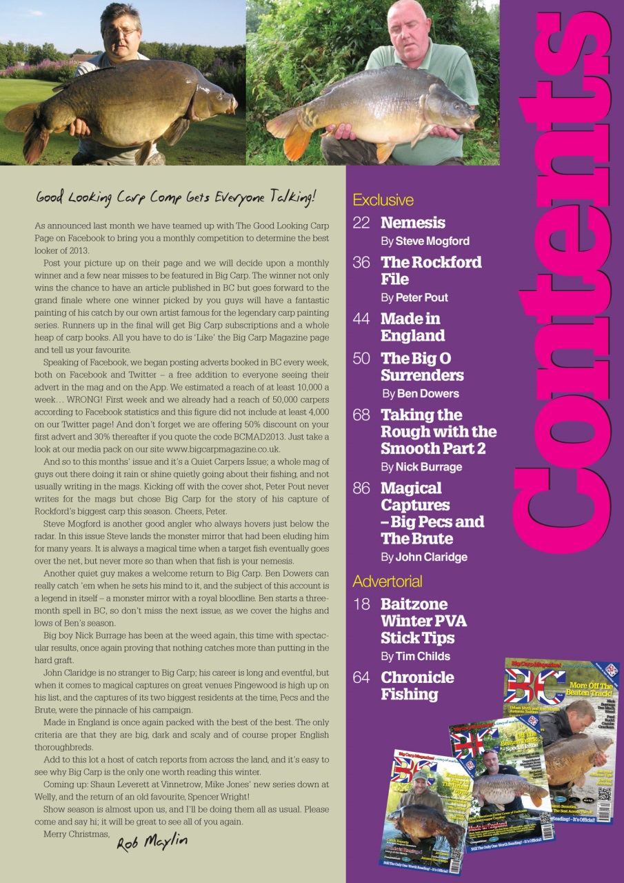 Big Carp Magazine Preview Pages