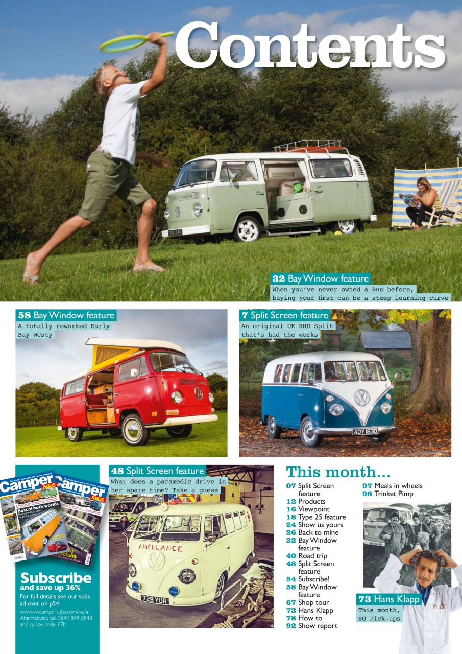 VW Camper Preview Pages