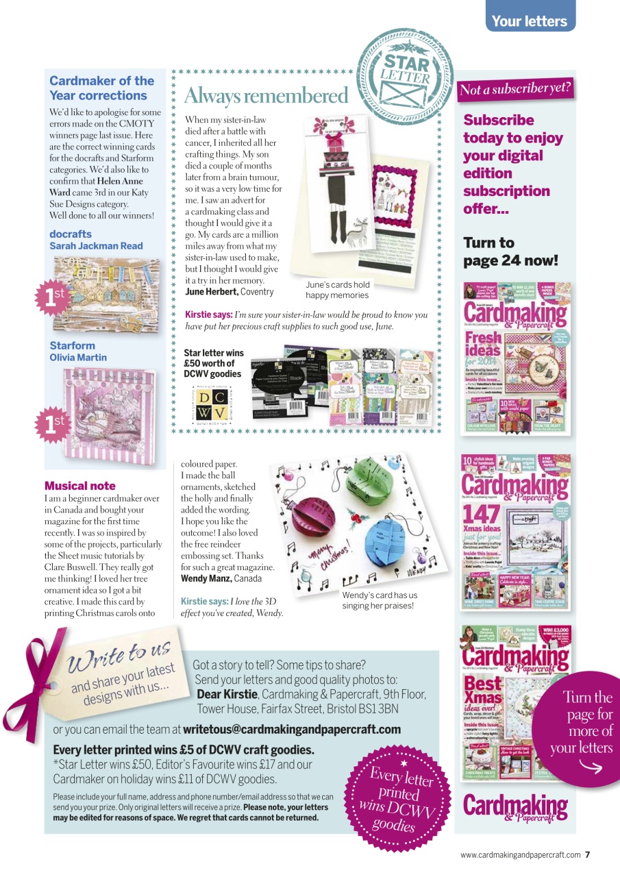 Cardmaking & Papercraft Preview Pages