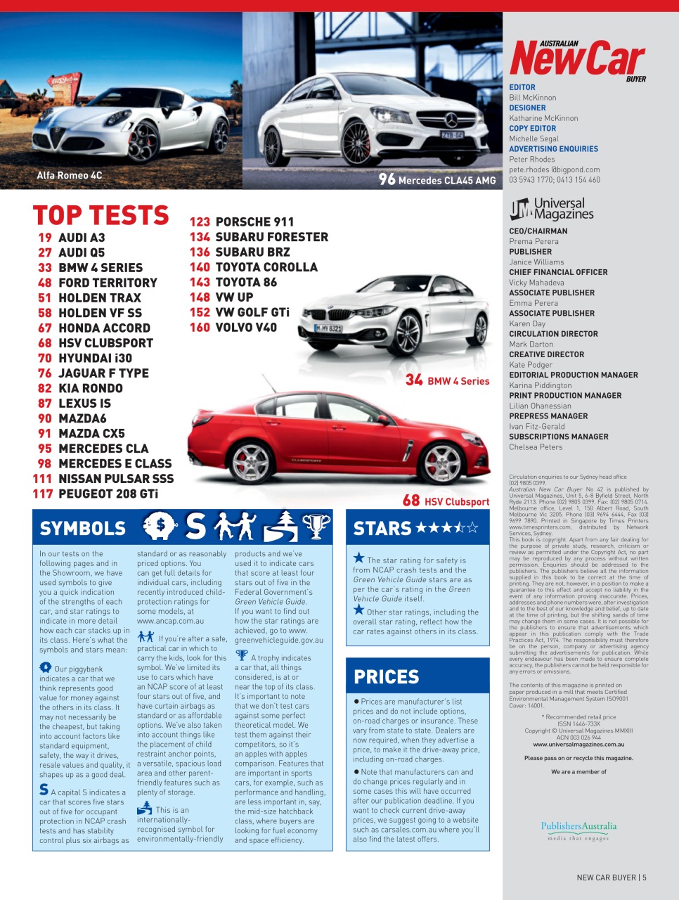 Australian New Car & SUV Buyers Guide Preview Pages