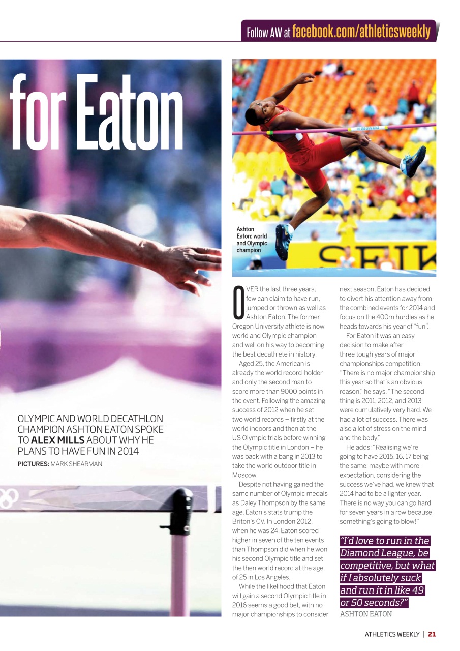 AW – Athletics Weekly Magazine Preview Pages