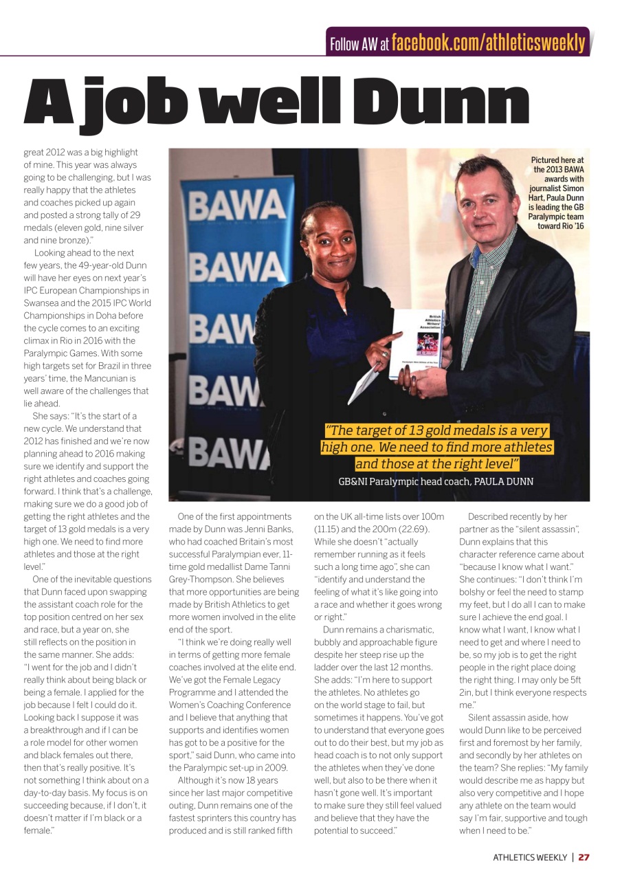 AW – Athletics Weekly Magazine Preview Pages
