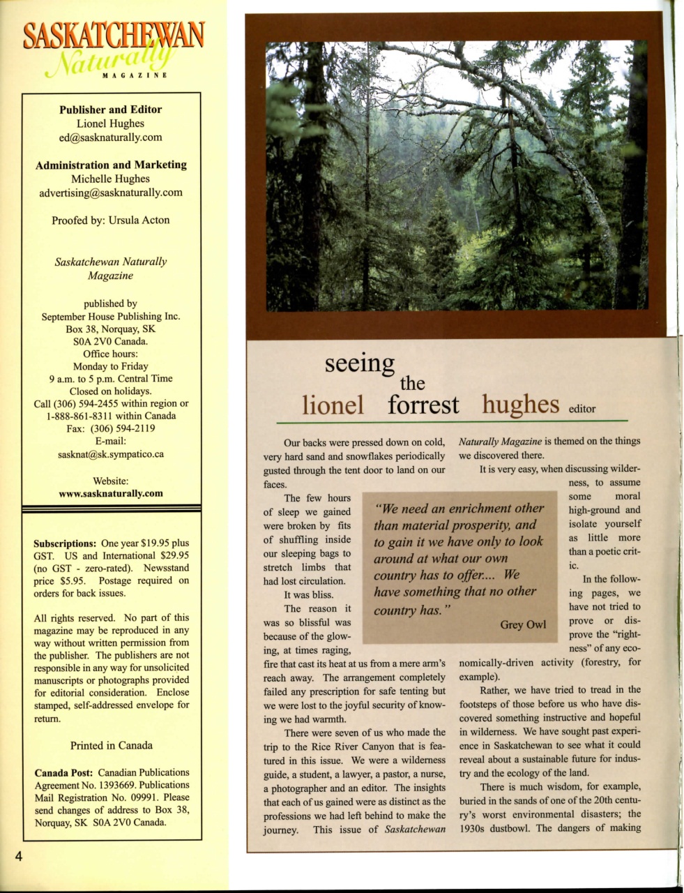 Prairies North Magazine Preview Pages