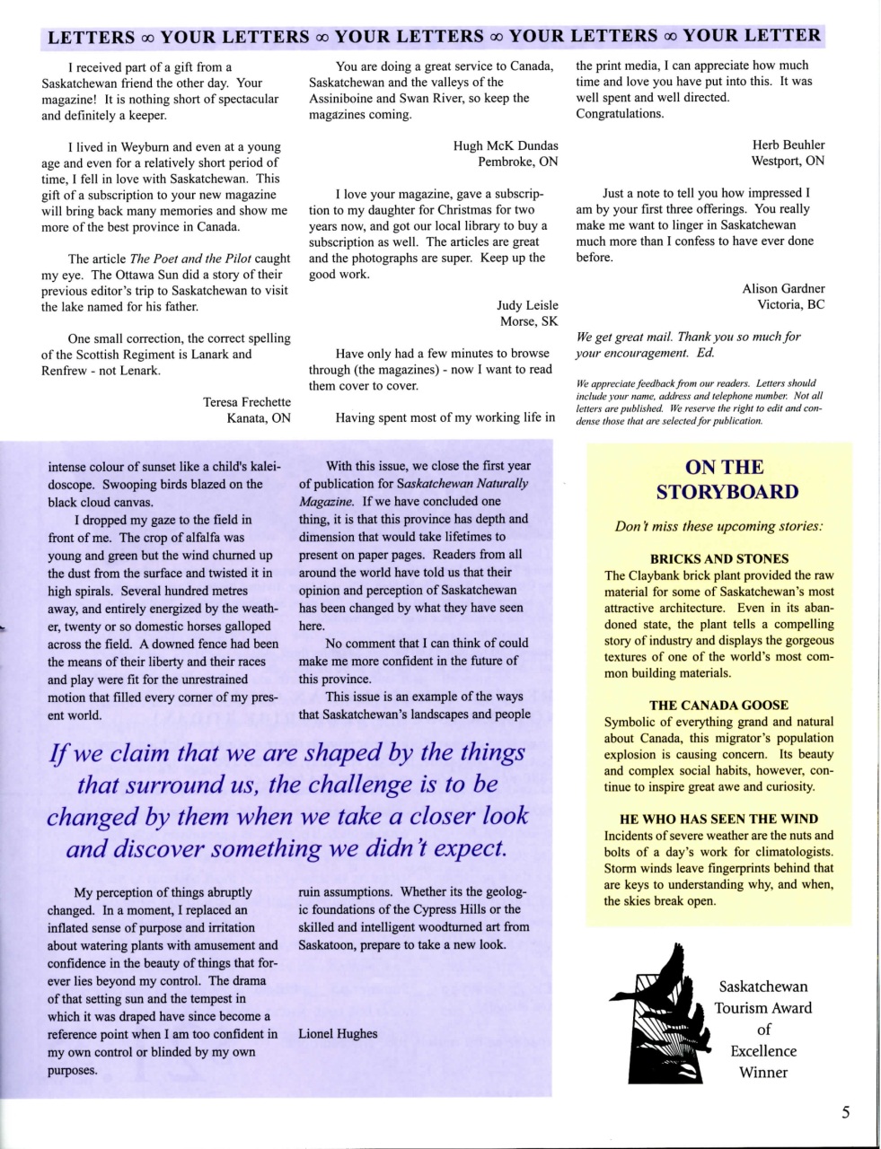 Prairies North Magazine Preview Pages