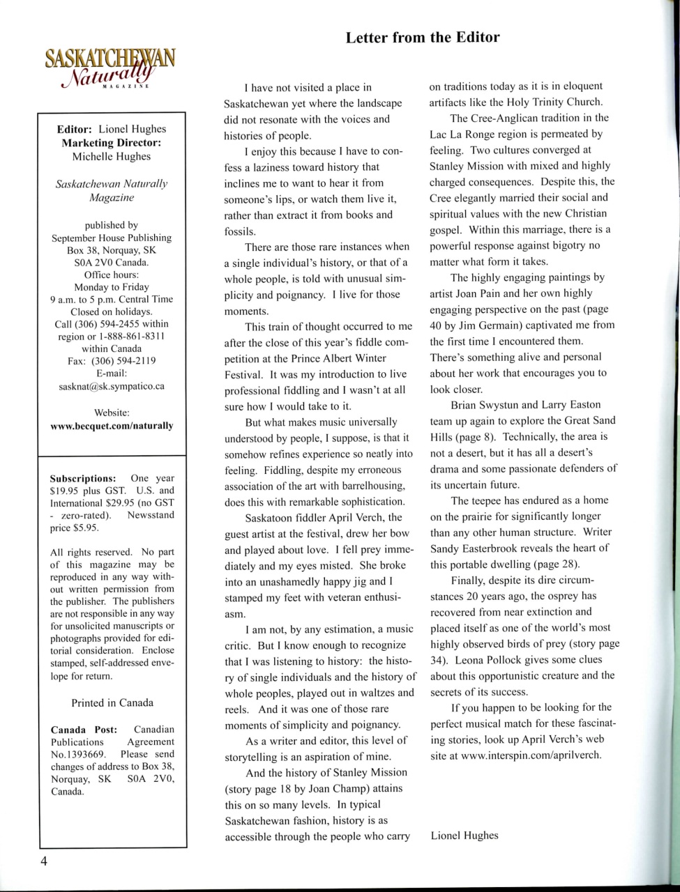 Prairies North Magazine Preview Pages