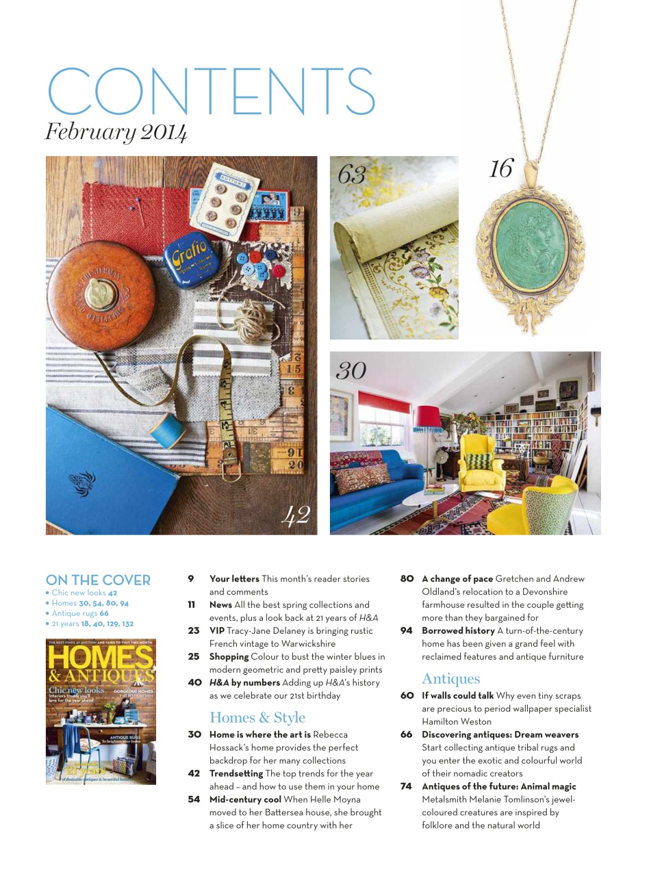 Homes & Antiques Magazine Preview Pages