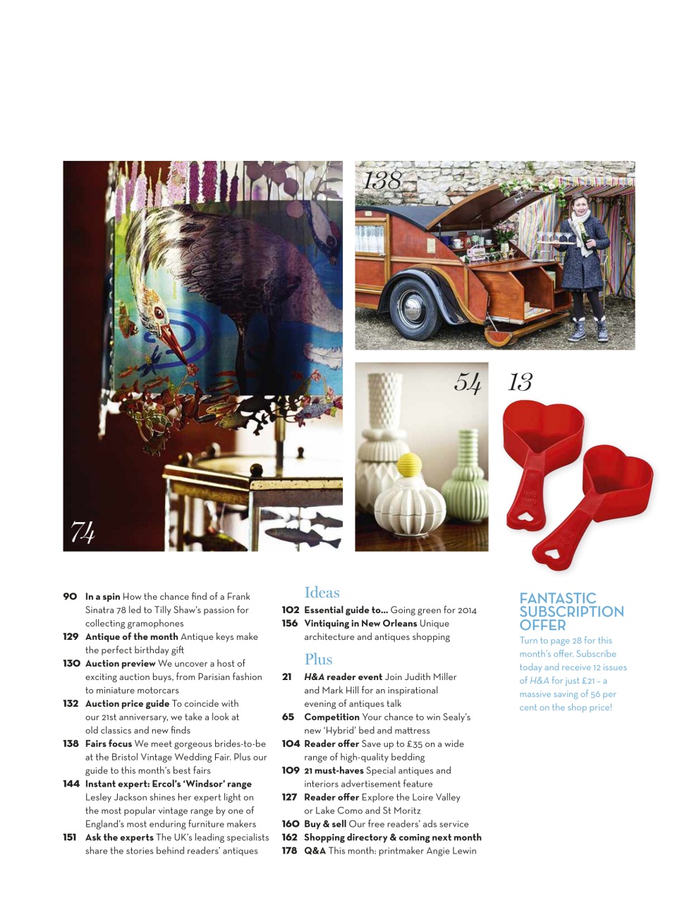Homes & Antiques Magazine Preview Pages