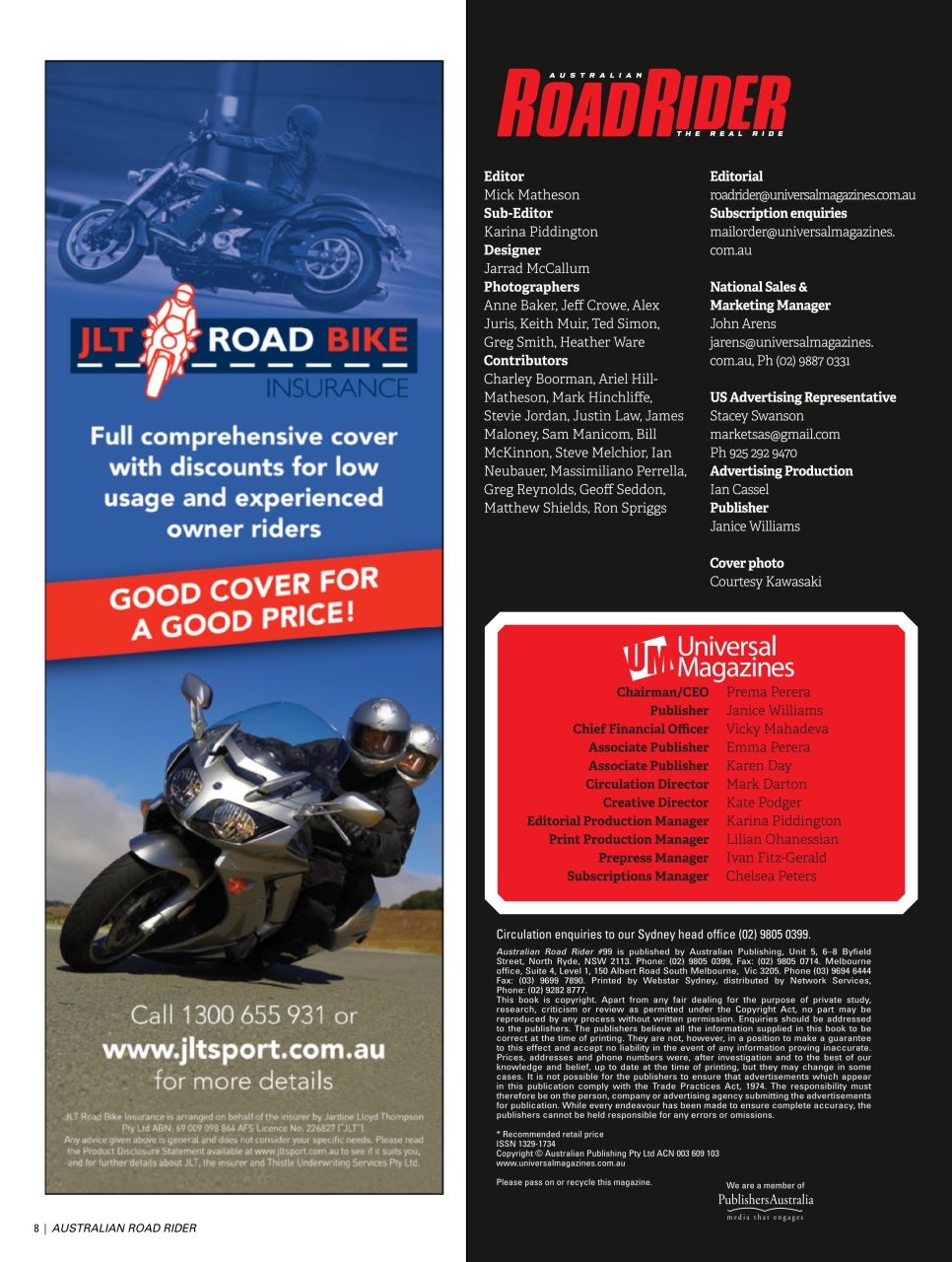 Australian Road Rider Preview Pages