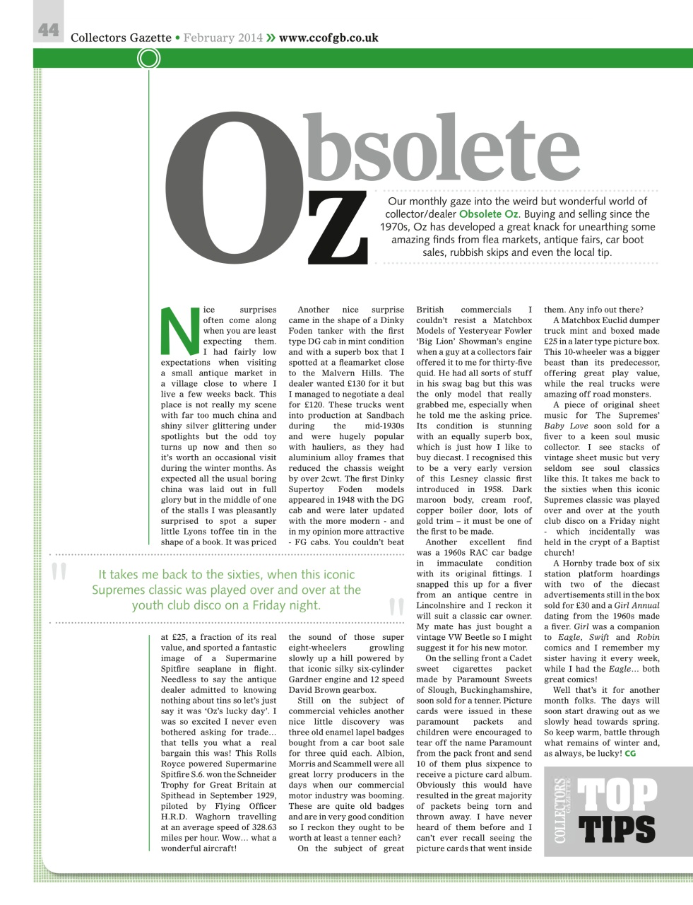 Collectors Gazette Preview Pages