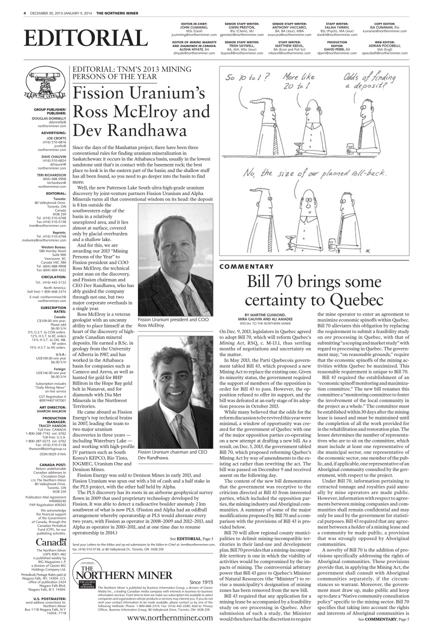 The Northern Miner Preview Pages