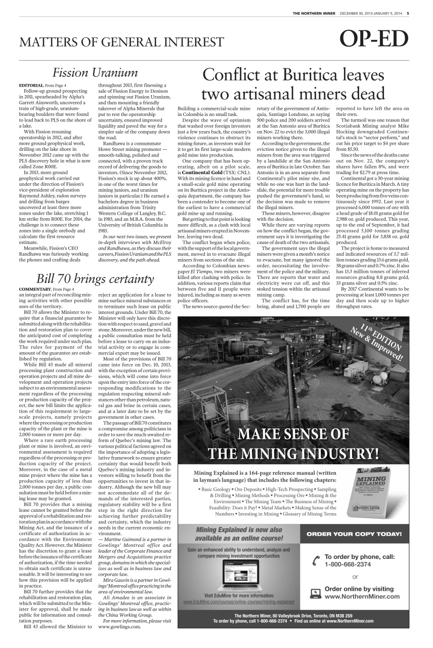 The Northern Miner Preview Pages