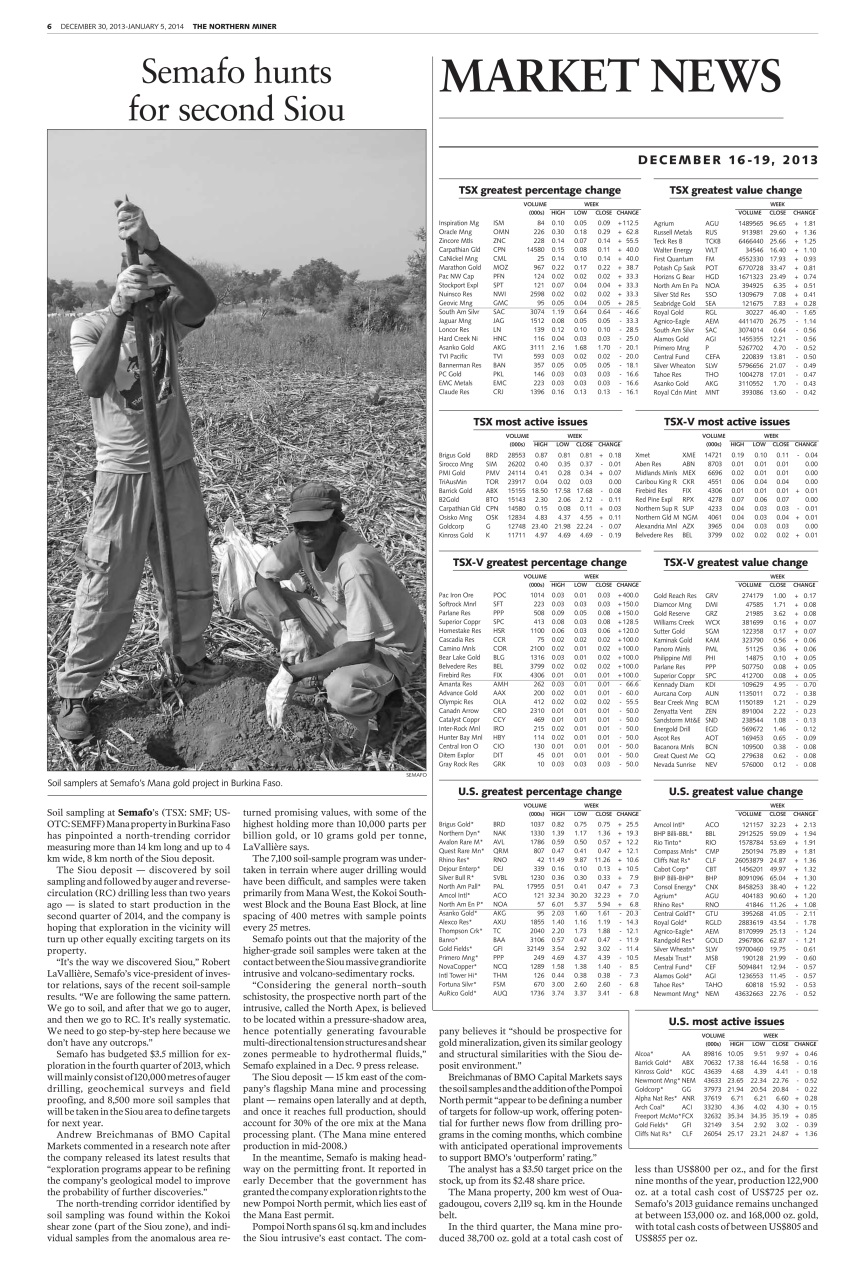 The Northern Miner Preview Pages