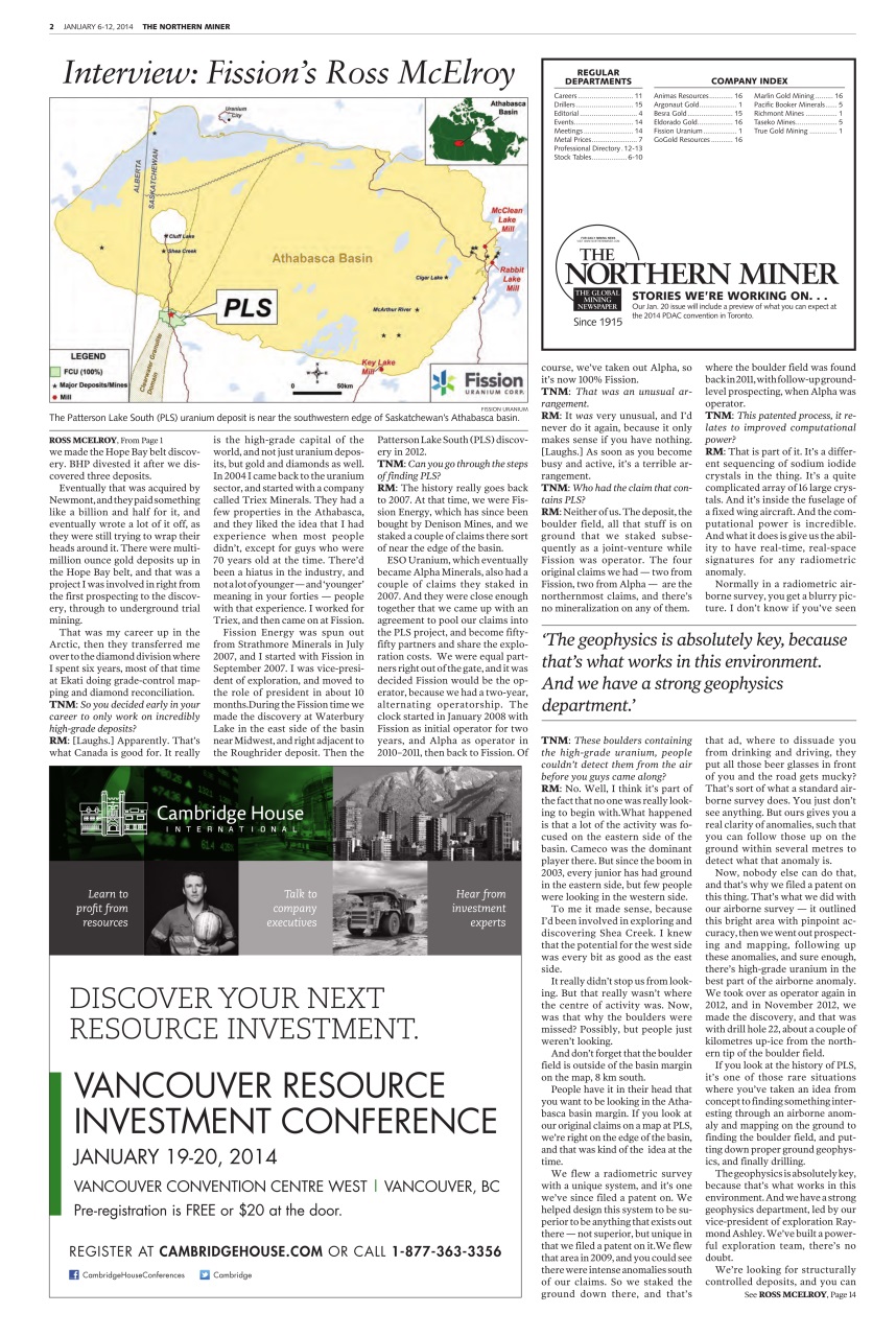 The Northern Miner Preview Pages