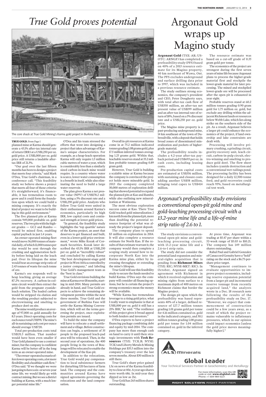 The Northern Miner Preview Pages