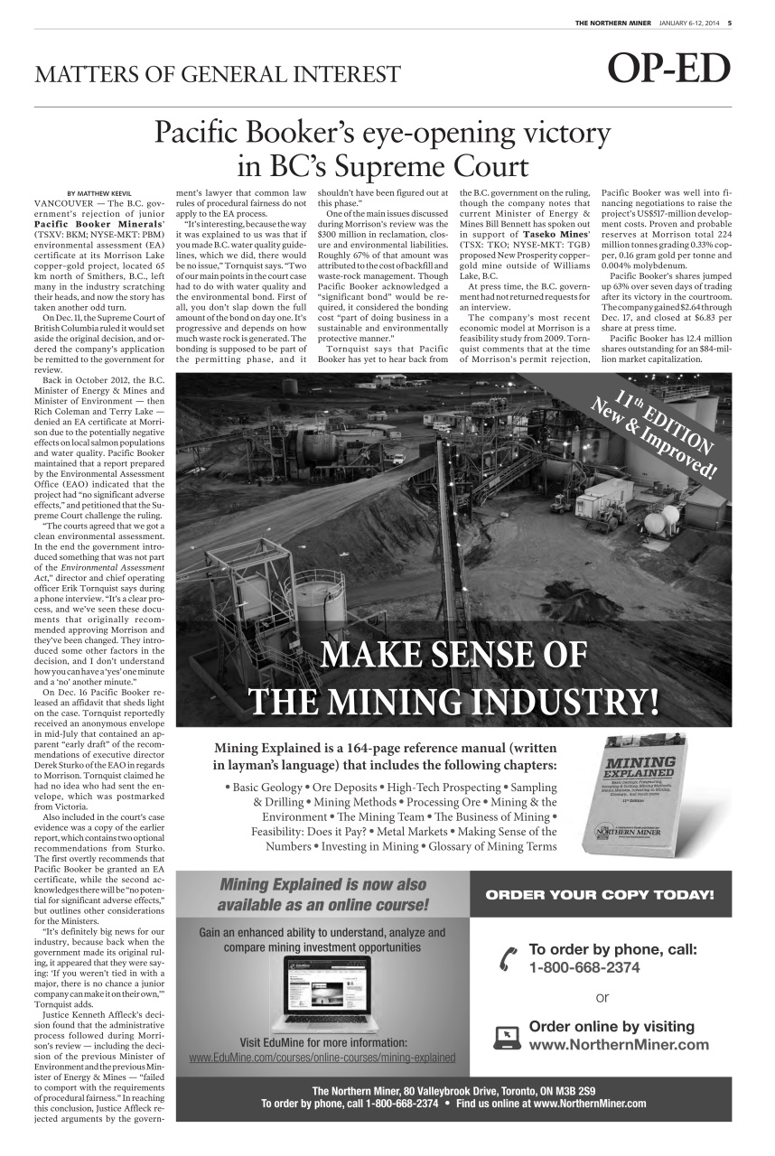 The Northern Miner Preview Pages