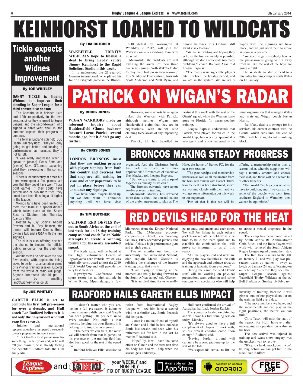 League Express Preview Pages