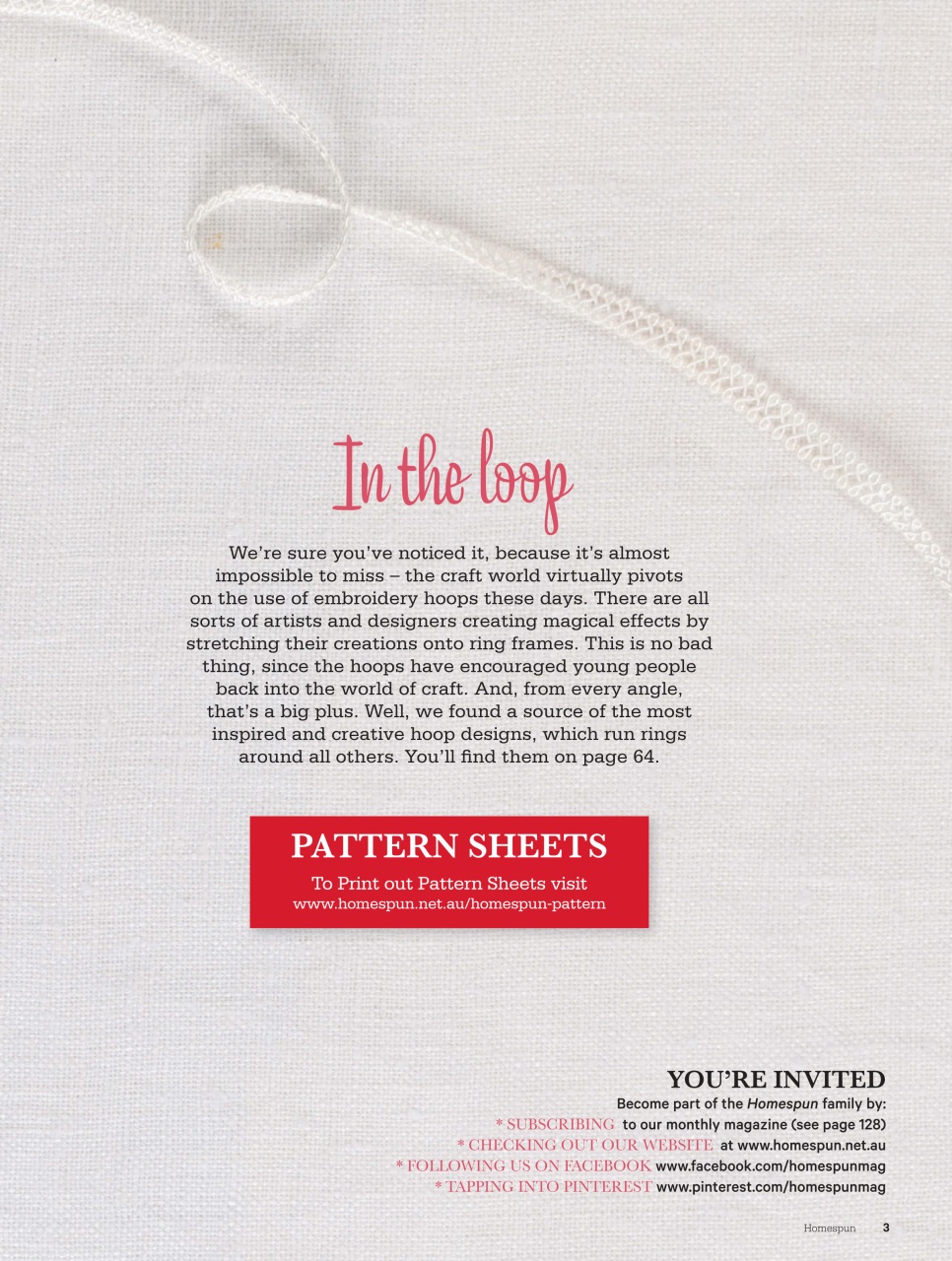 Homespun Preview Pages