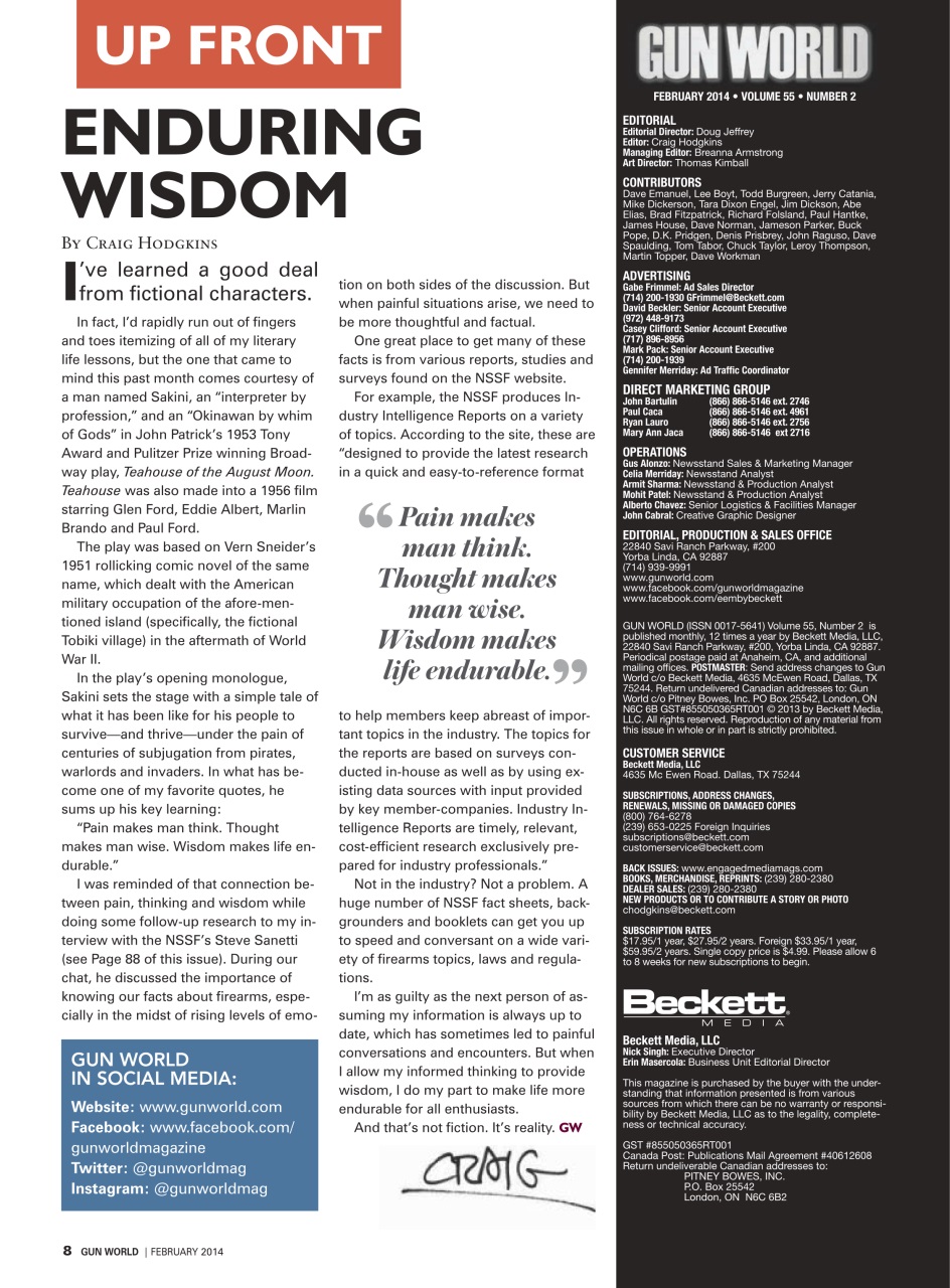 Gun World Preview Pages