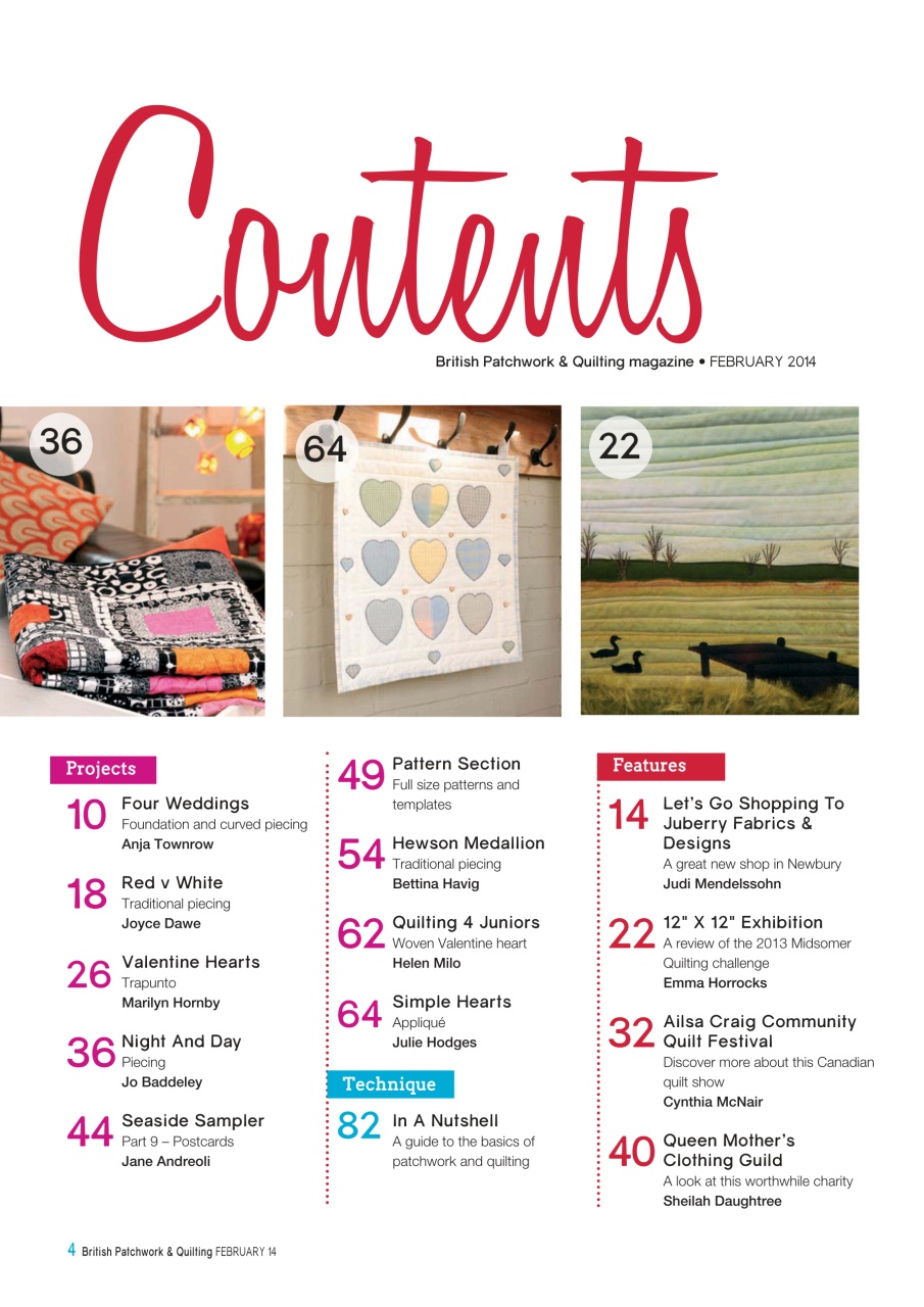 Patchwork and Quilting Preview Pages