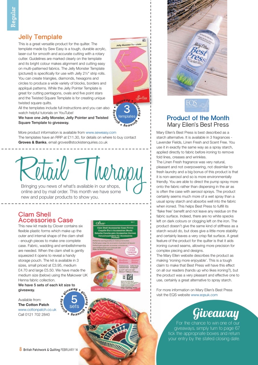 Patchwork and Quilting Preview Pages