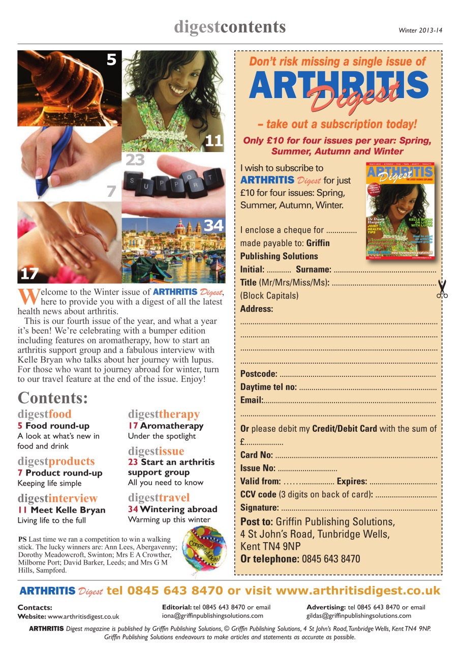 Arthritis Digest Preview Pages