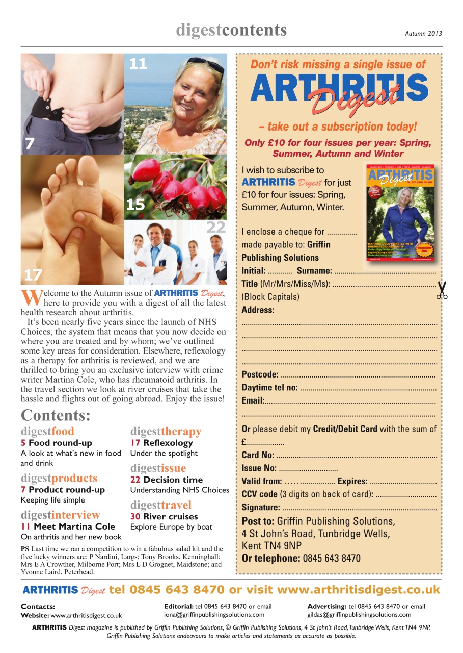 Arthritis Digest Preview Pages