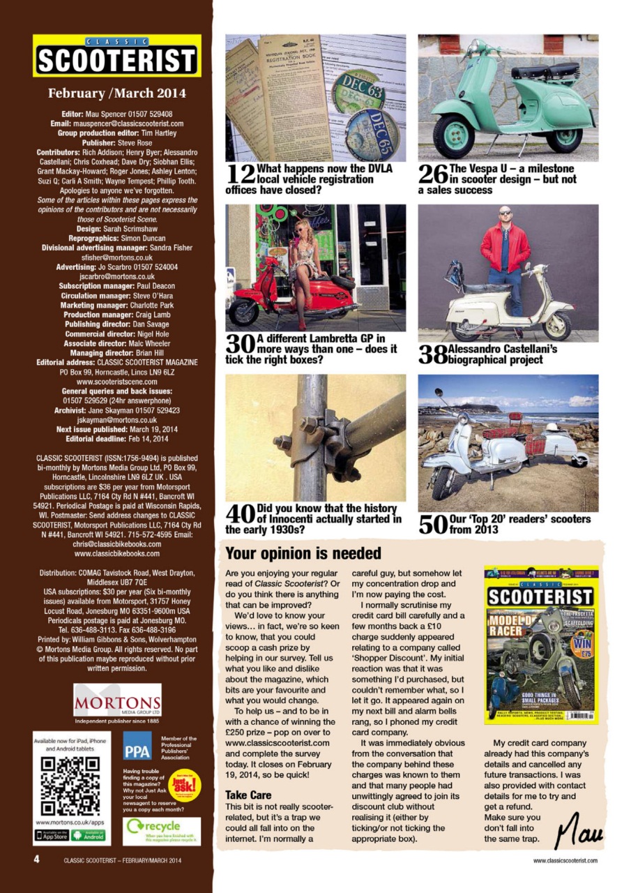 Classic Scooterist Preview Pages