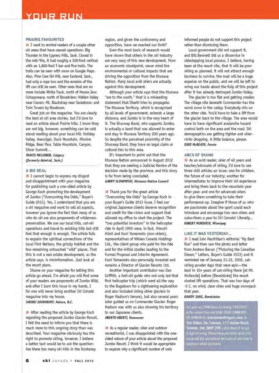 Ski Canada Preview Pages