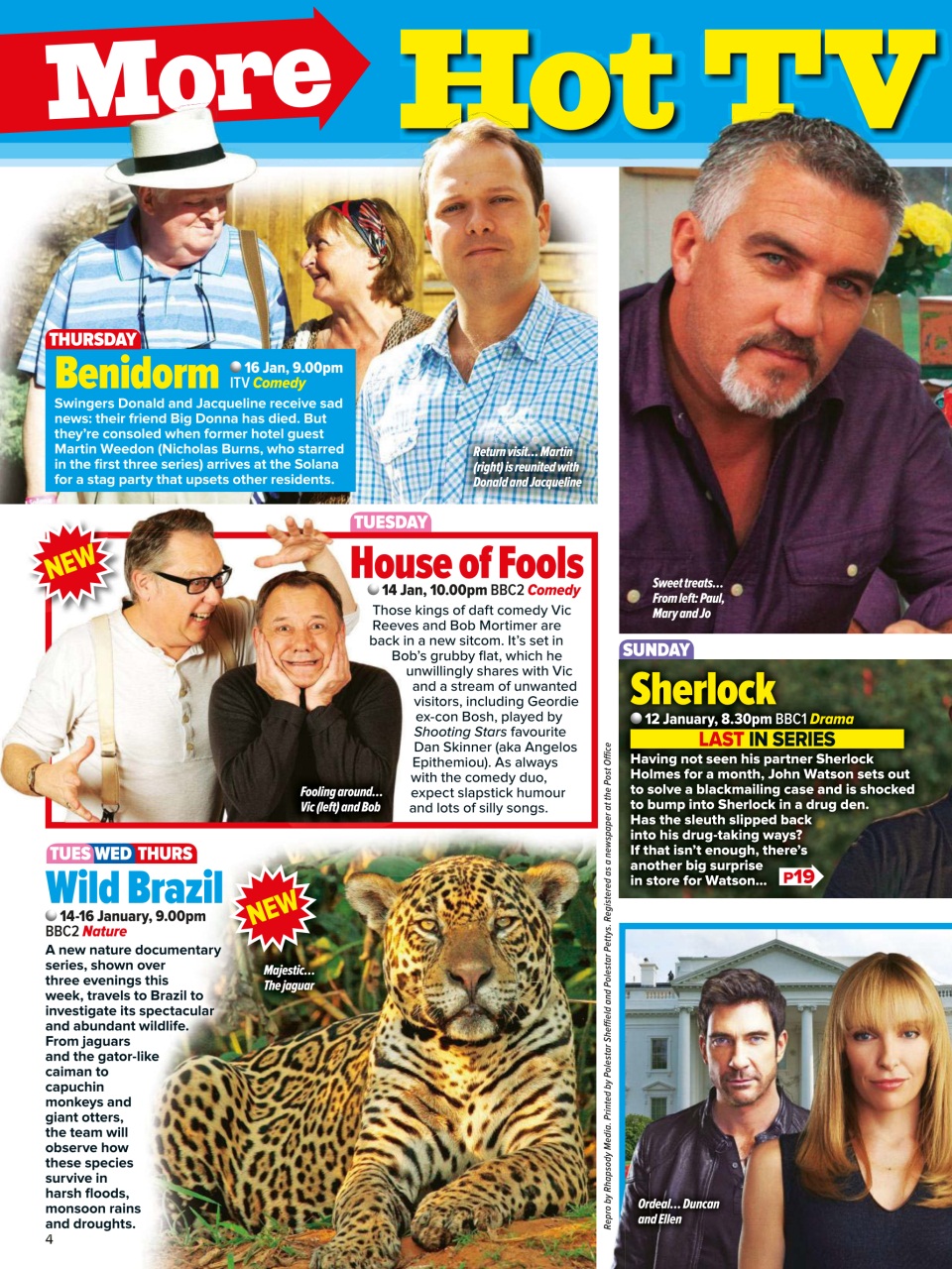 What's on TV Preview Pages