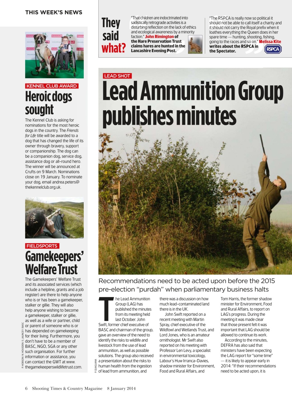 Shooting Times & Country Preview Pages