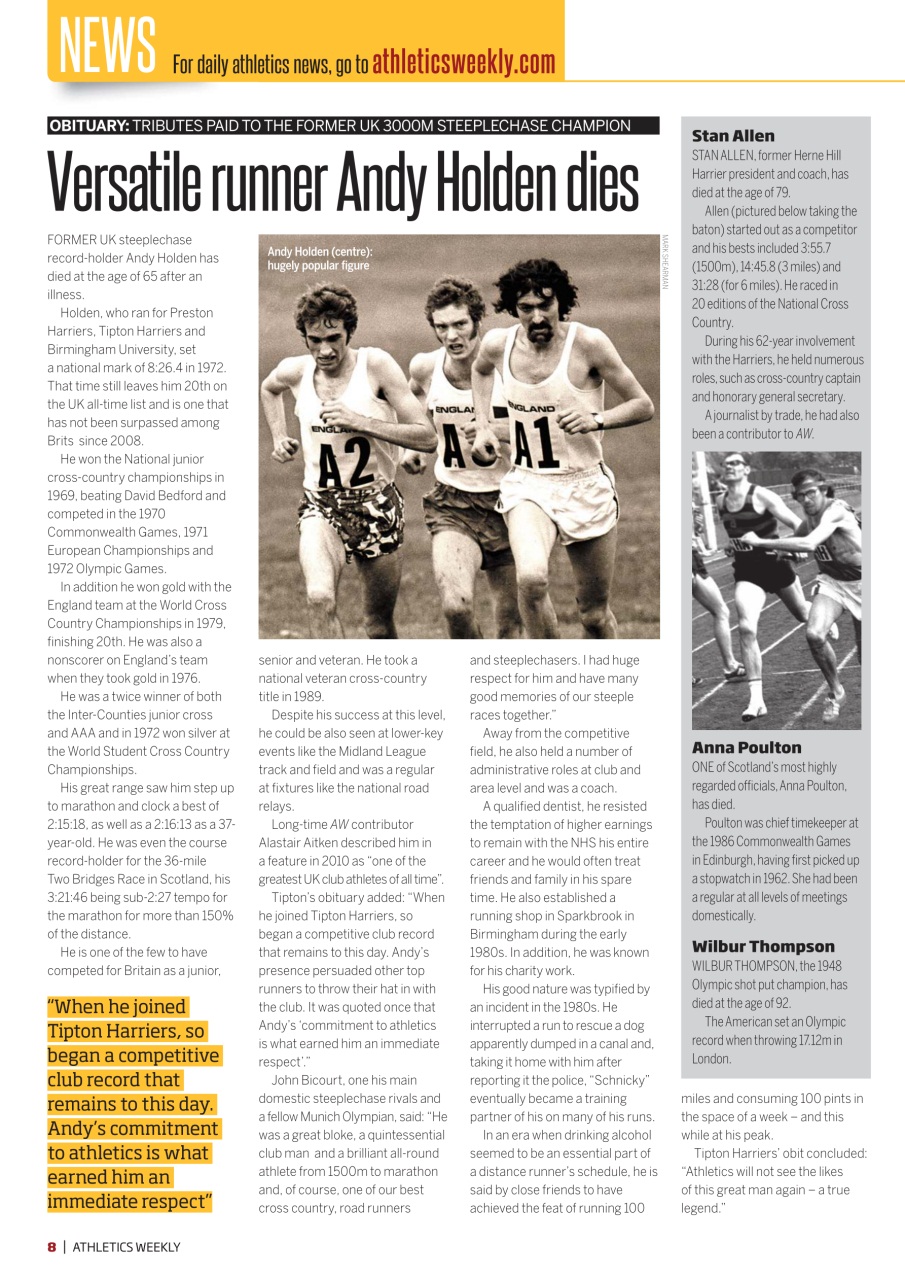 AW – Athletics Weekly Magazine Preview Pages