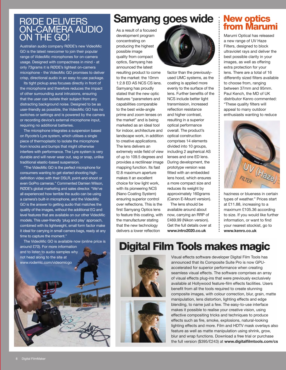 Digital FilmMaker Preview Pages