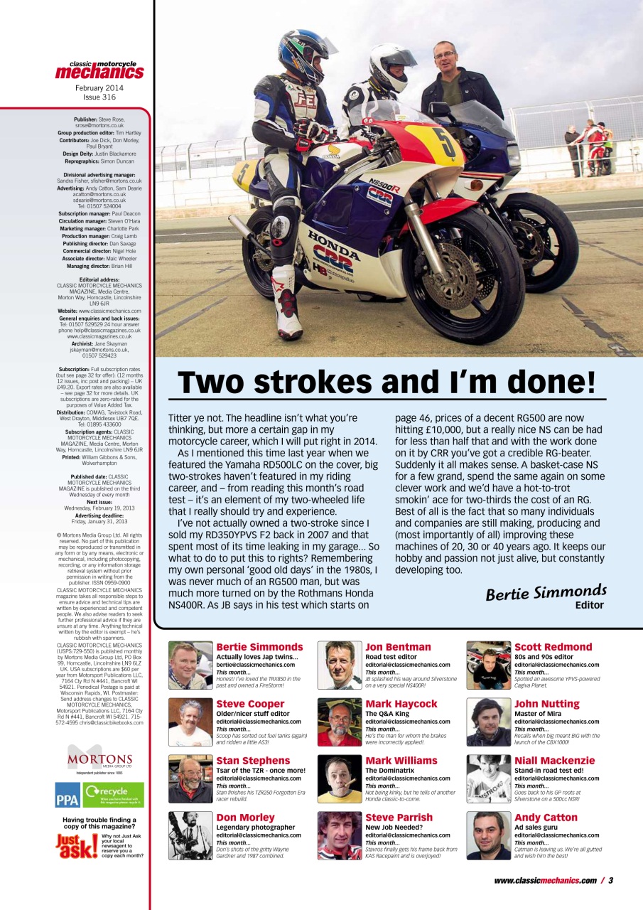 Classic Motorcycle Mechanics Preview Pages