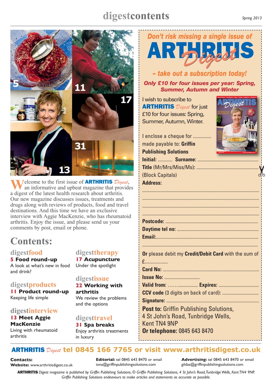 Arthritis Digest Preview Pages
