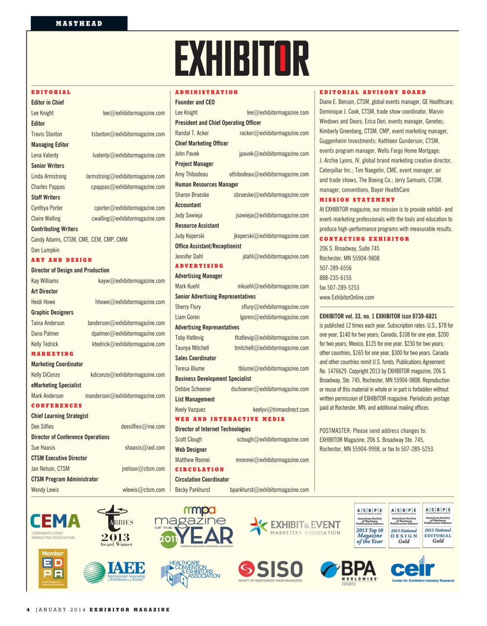 EXHIBITOR Magazine Preview Pages