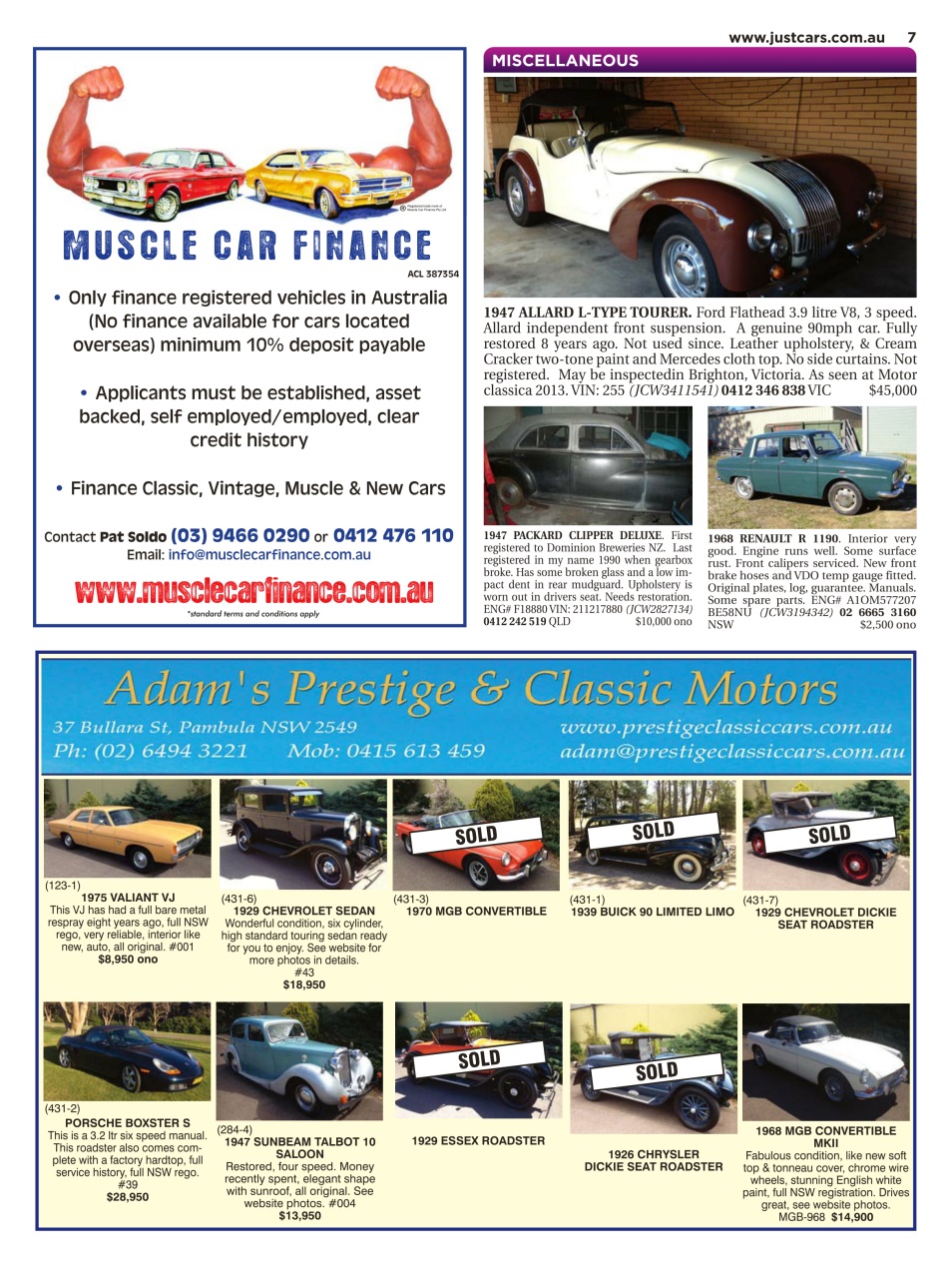 JUST CARS Preview Pages